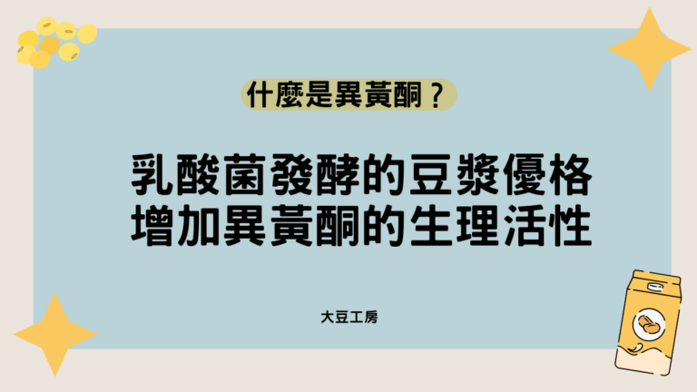 什麼是大豆異黃酮？乳酸菌發酵的豆漿優格增加大豆異黃酮的生理活性